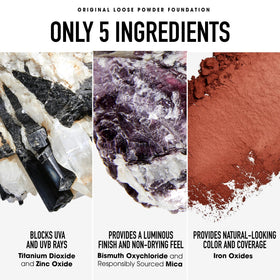 bareMinerals coverage before and after demonstrating buildable results
