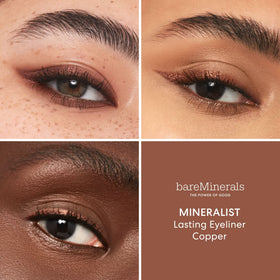 bareMinerals copper swatch on skin showing creamy texture and intense pigment payoff