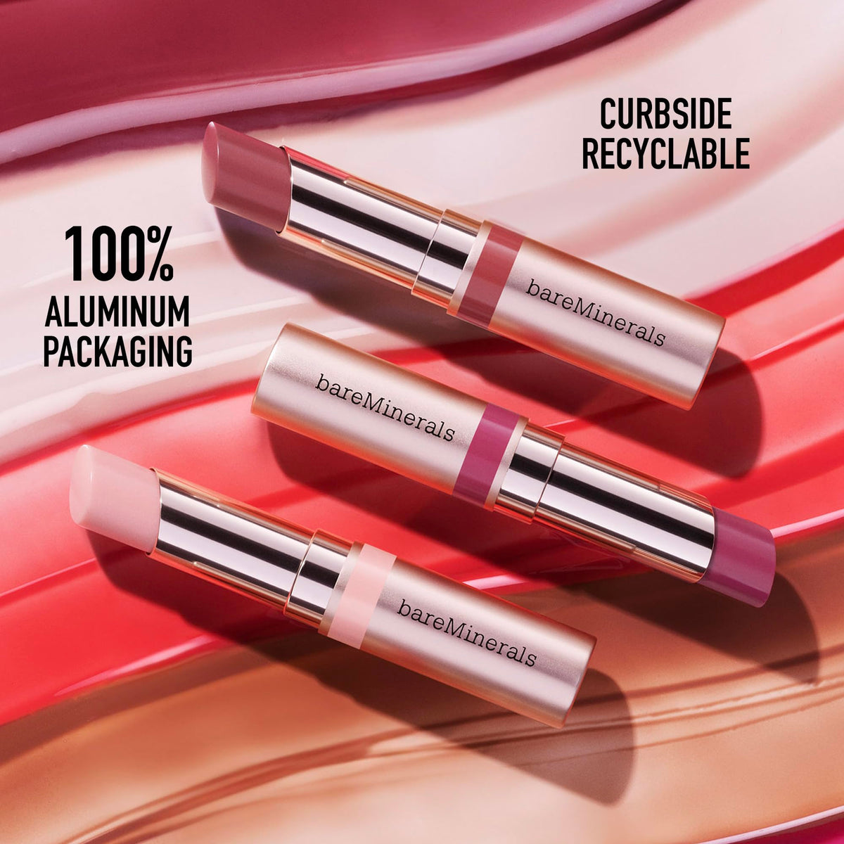 bareMinerals gloss-balm in a handbag lifestyle shot conveying on-the-go hydration benefit