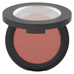 bareMinerals compact front view of On the Mauve showing shade and packaging benefit visible color