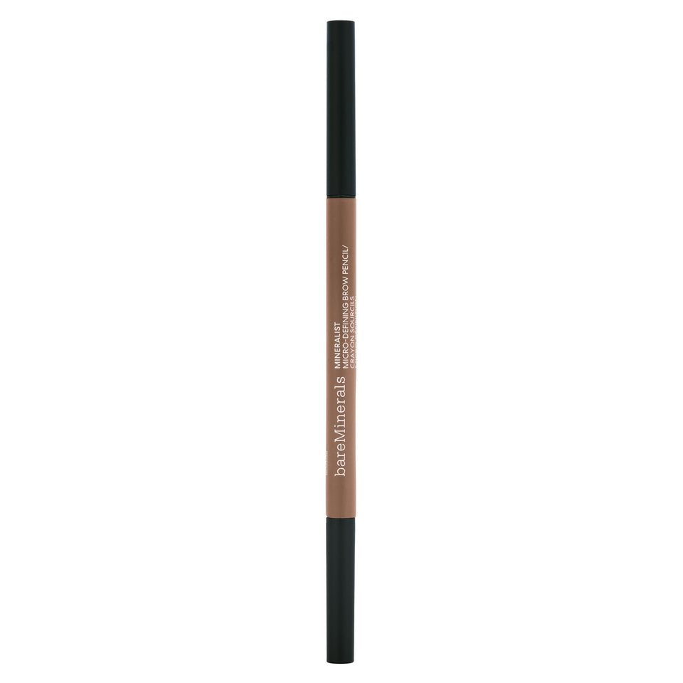 bareMinerals brow pencil front packaging shows product and shade for easy selection