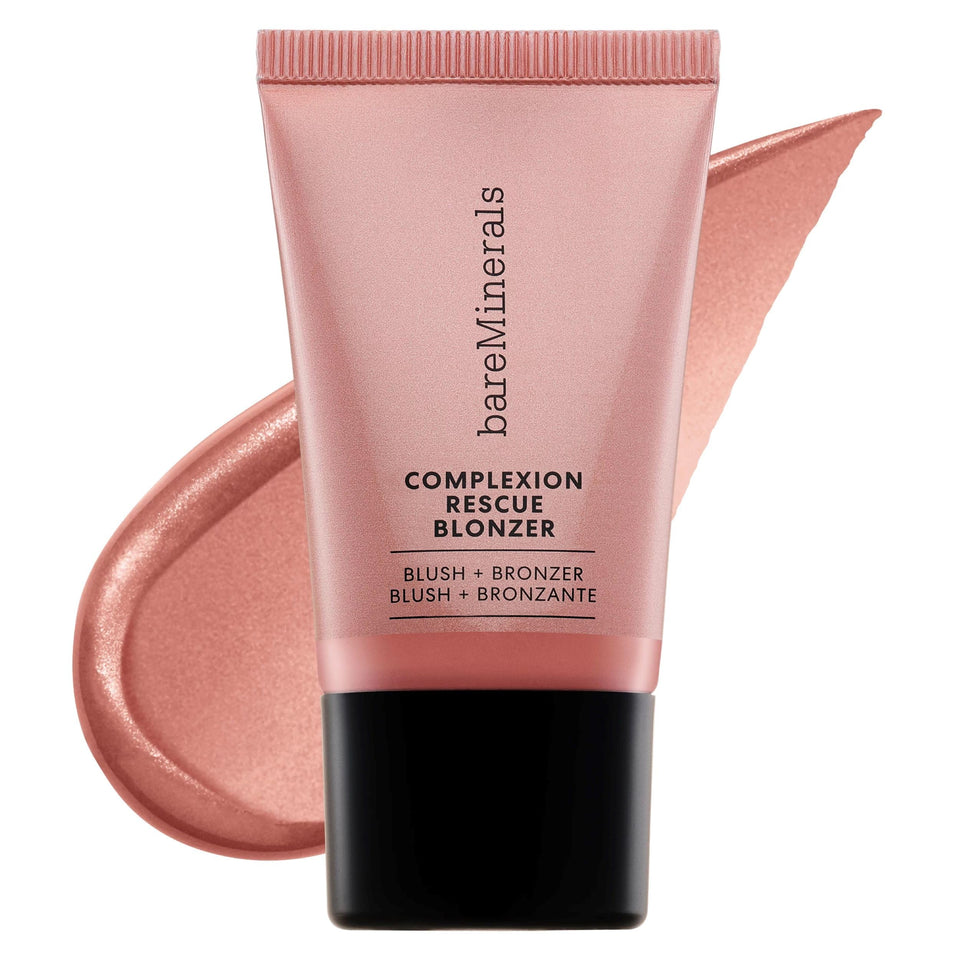 bareMinerals front packaging showing Kiss of Pink and benefits