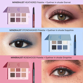 bareMinerals lifestyle image of evening makeup showcasing long-wear color