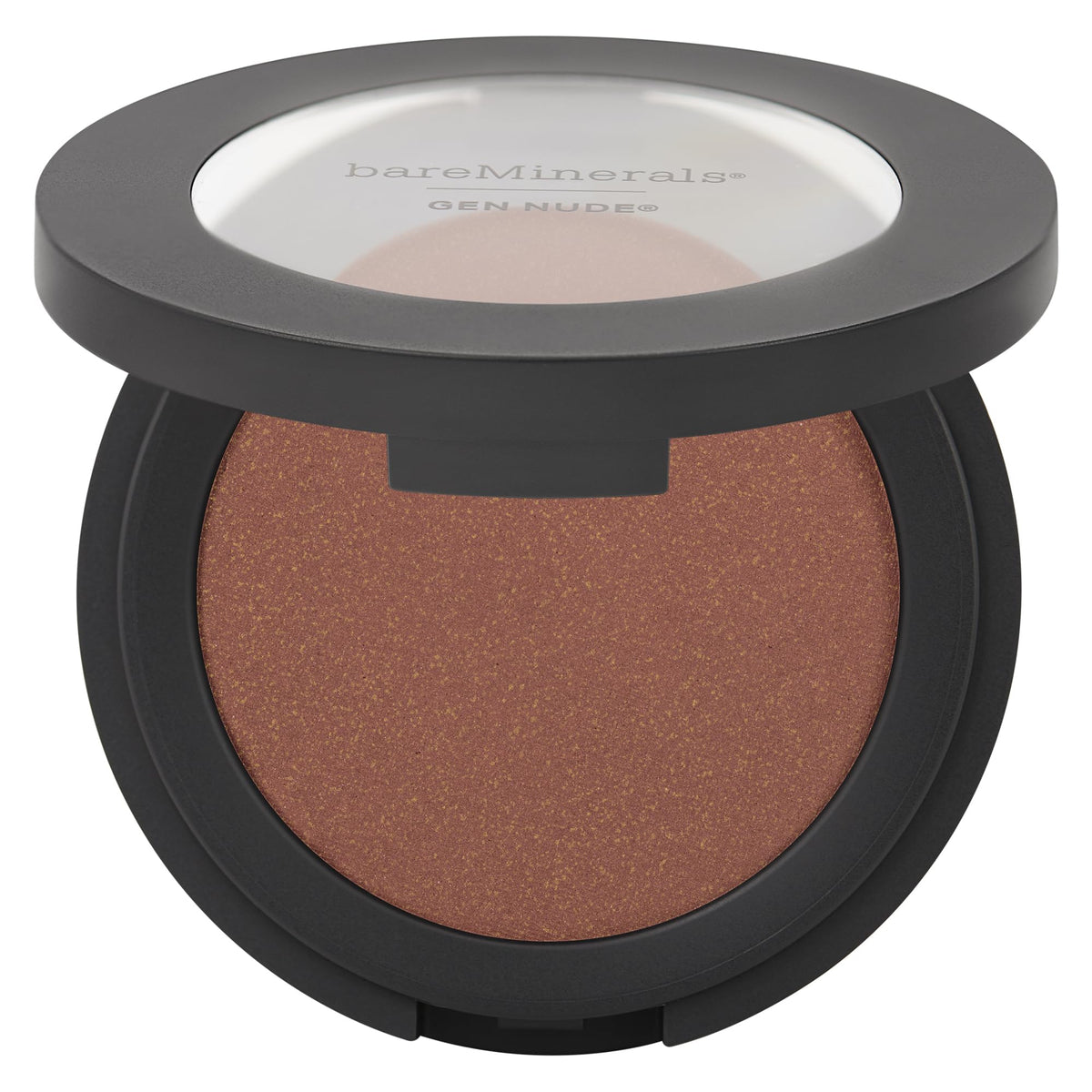 bareMinerals front pan showing But First Coffee shade and clean packaging benefit: easy selection