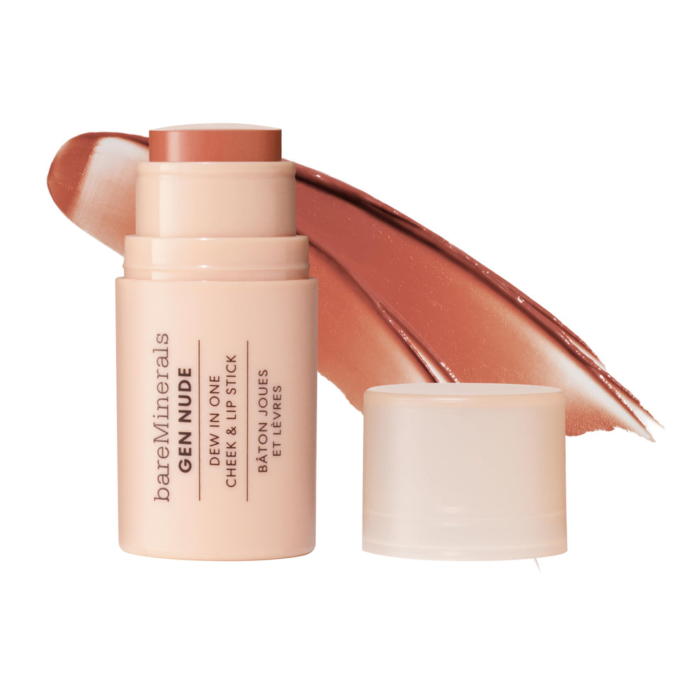 bareMinerals front stick view showing compact travel friendly packaging and easy application