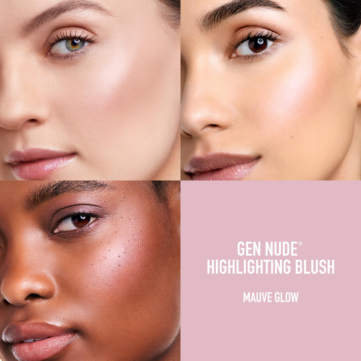 bareMinerals applied with brush demonstrating easy blend and lifted effect