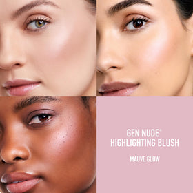 bareMinerals applied with brush demonstrating easy blend and lifted effect