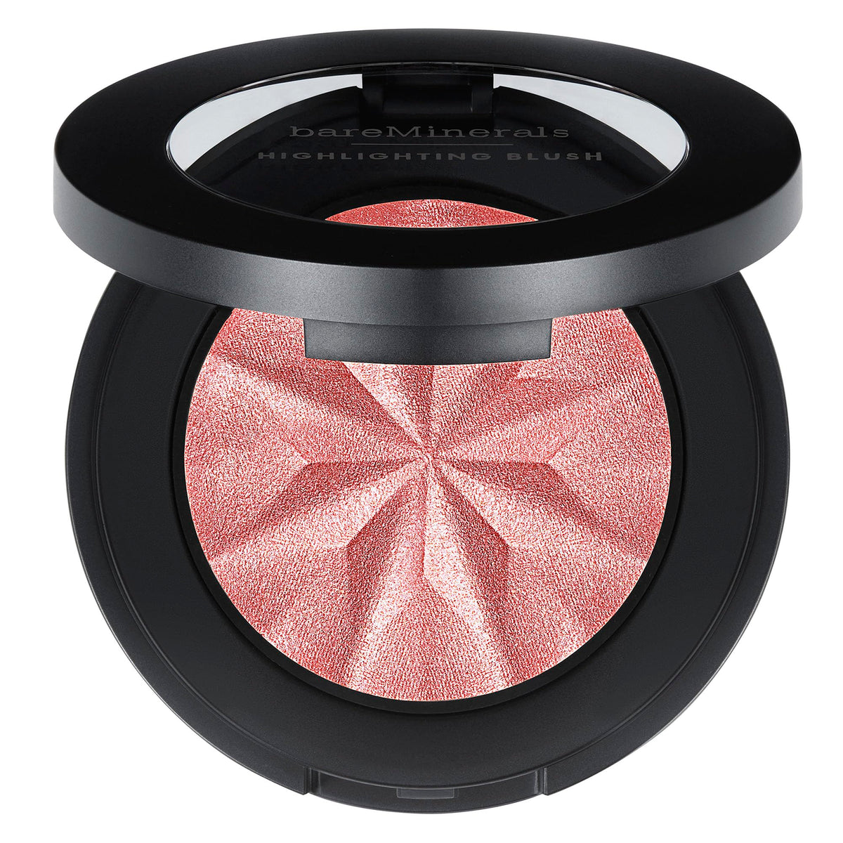 bareMinerals front packaging showing sleek compact and shade name for easy selection