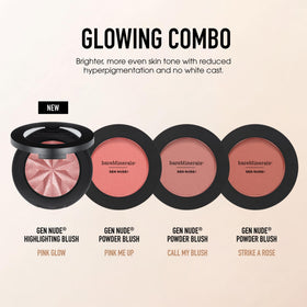 bareMinerals side label showing ingredient-free claim and dermatologist-tested badge