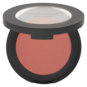 bareMinerals compact front view showing sleek packaging and clean brand finish