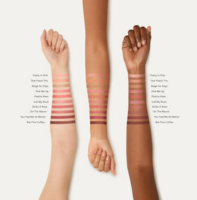 bareMinerals size comparison next to coin showing compact travel-friendly benefit