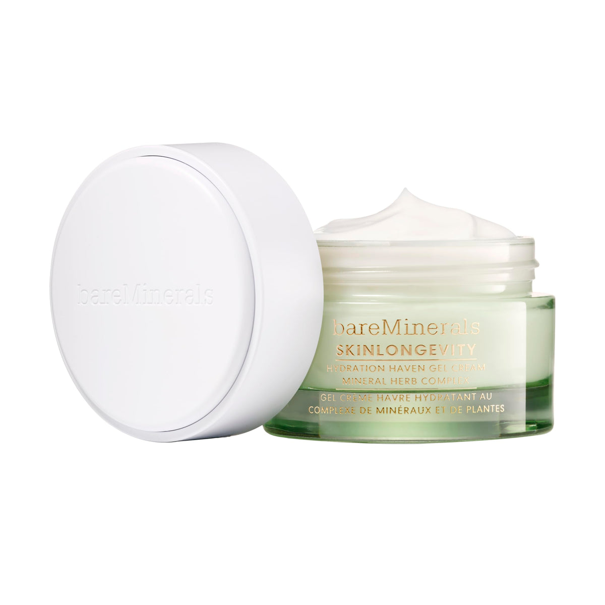 bareMinerals front packaging shows the gel cream and benefits