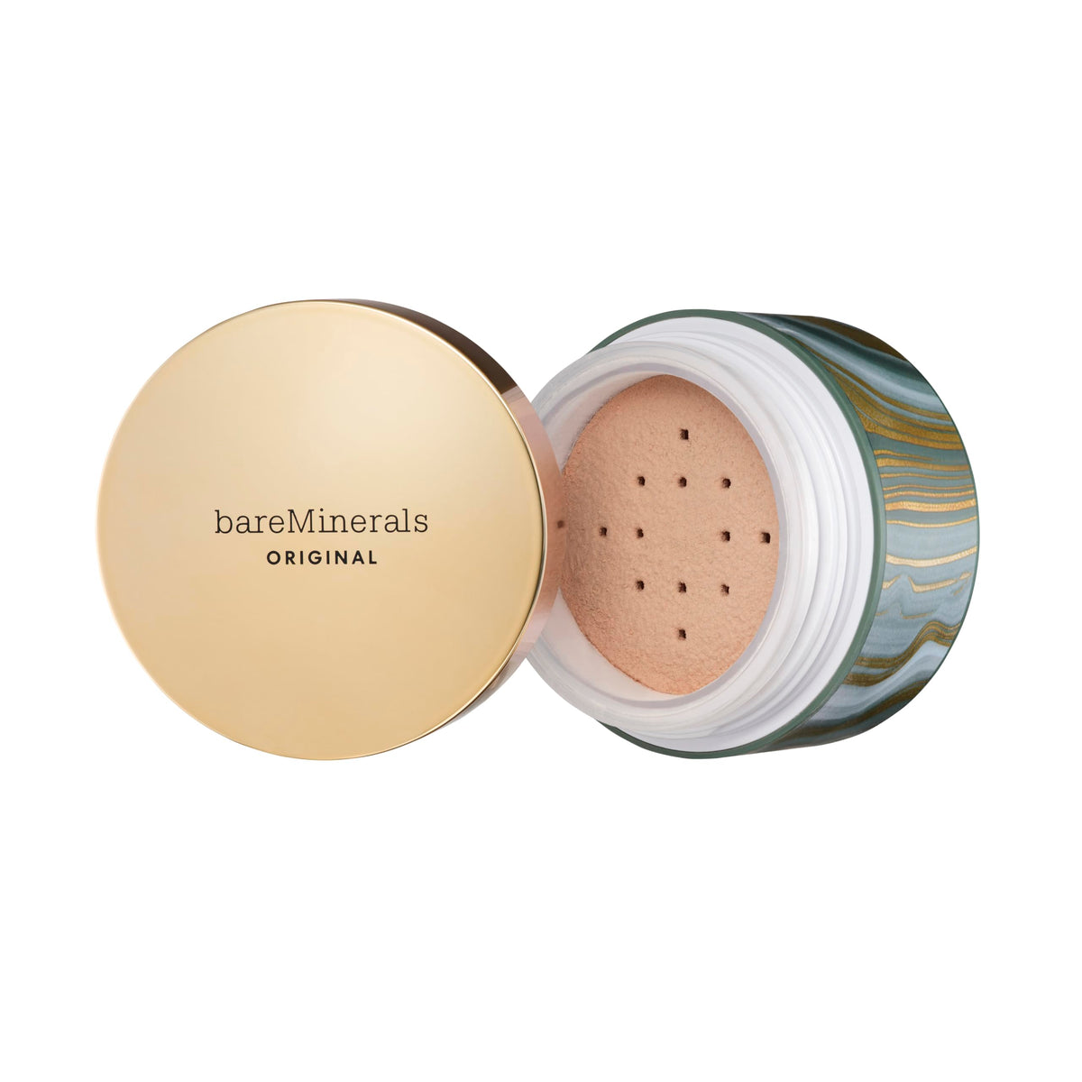 bareMinerals jar front holiday deluxe shows product and value size benefit