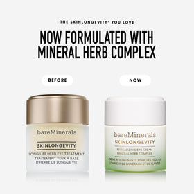 bareMinerals label close-up showing vegan and dermatologist-tested benefits
