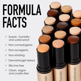 bareMinerals label and ingredients panel showing clean formulation benefits
