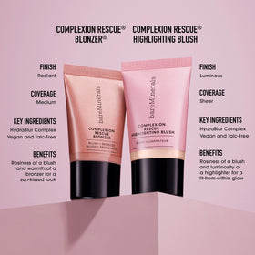 bareMinerals label highlighting hyaluronic acid and squalane nourishment