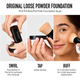 bareMinerals in a makeup bag showing everyday wearable look