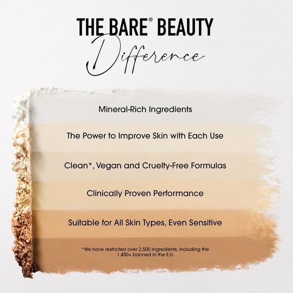bareMinerals compact inside a makeup bag for travel and midday shine control