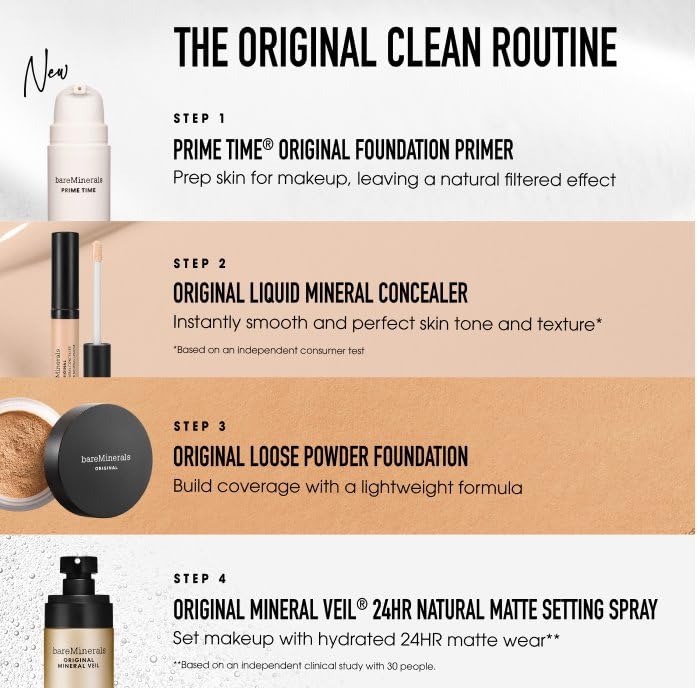 bareMinerals lifestyle image applying powder for natural skin-like finish