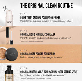 bareMinerals lifestyle image applying powder for natural skin-like finish