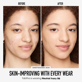 bareMinerals loose powder texture closeup highlighting smooth finish