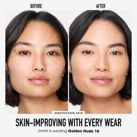 bareMinerals loose powder texture close-up highlighting fine milled minerals