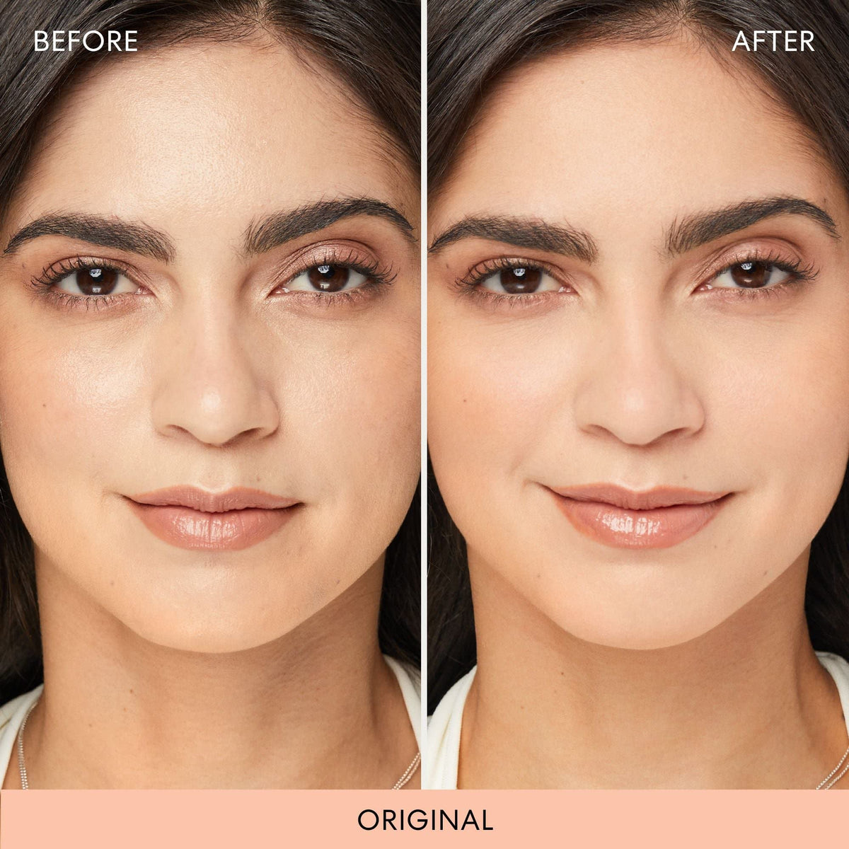 bareMinerals ingredient label close-up highlighting clean, talc-free benefit
