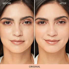 bareMinerals ingredient label close-up highlighting clean, talc-free benefit