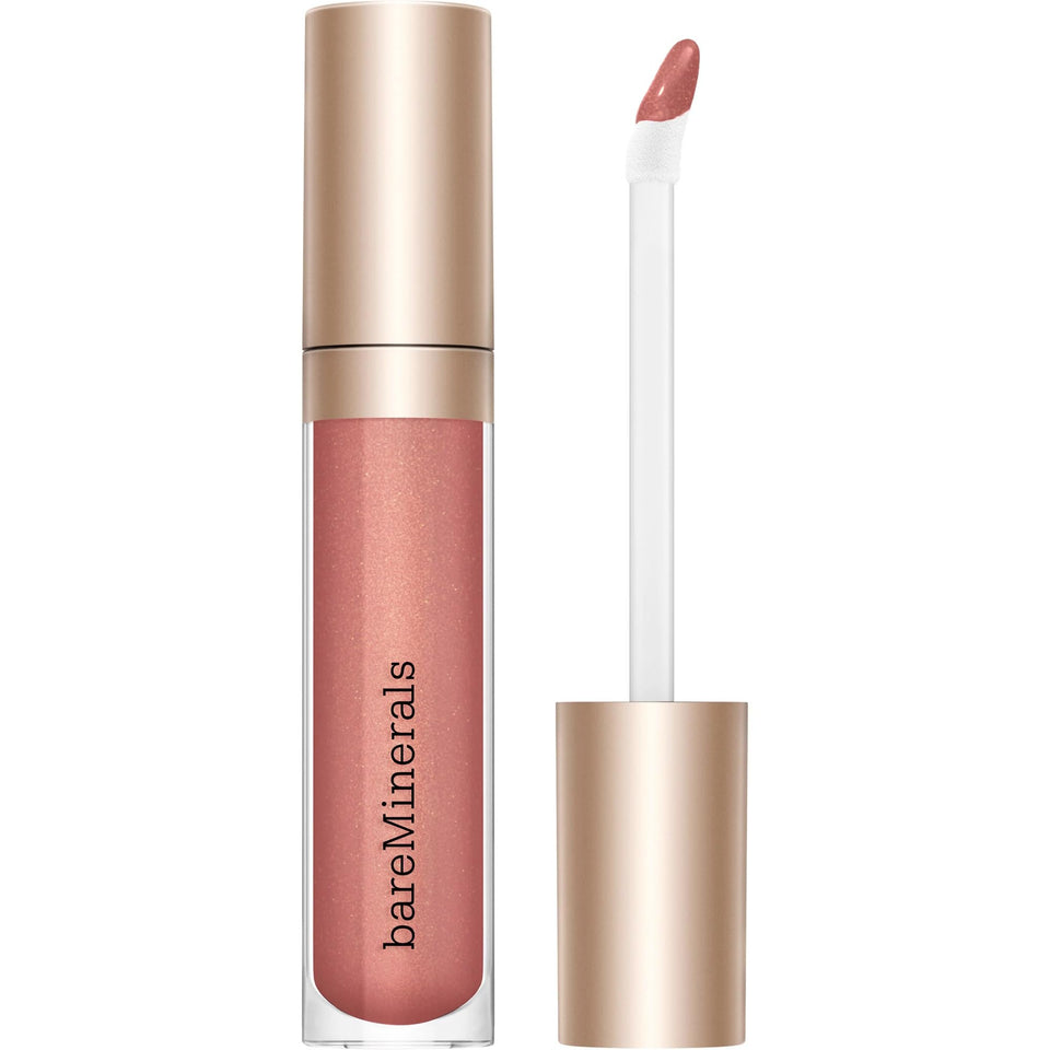 bareMinerals front packaging showing glossy tube and label — clear product identification benefit