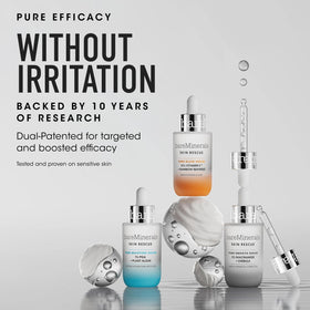 bareMinerals serum staged in nighttime routine for visible smoothing