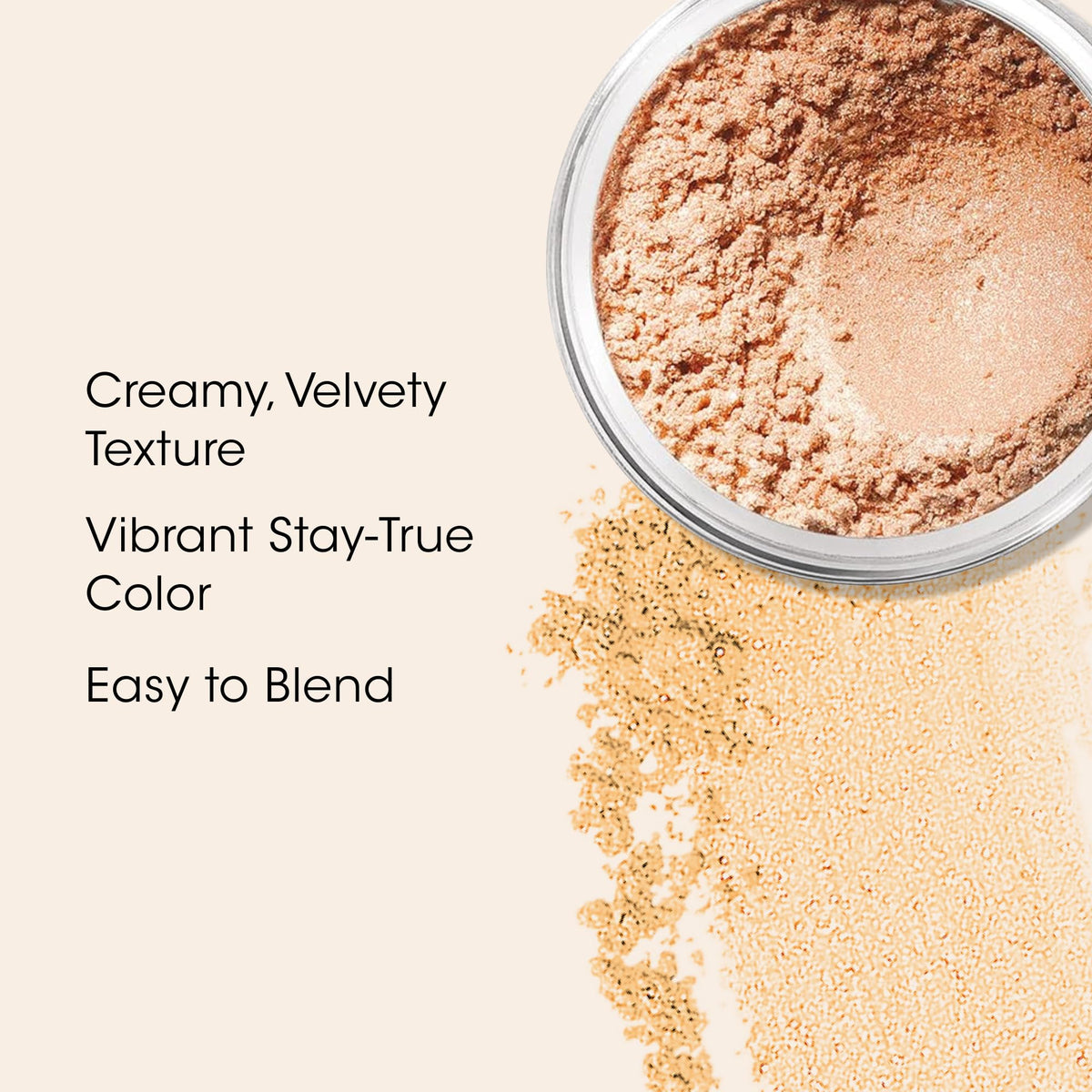 bareMinerals close-up of loose texture highlighting silky blendability