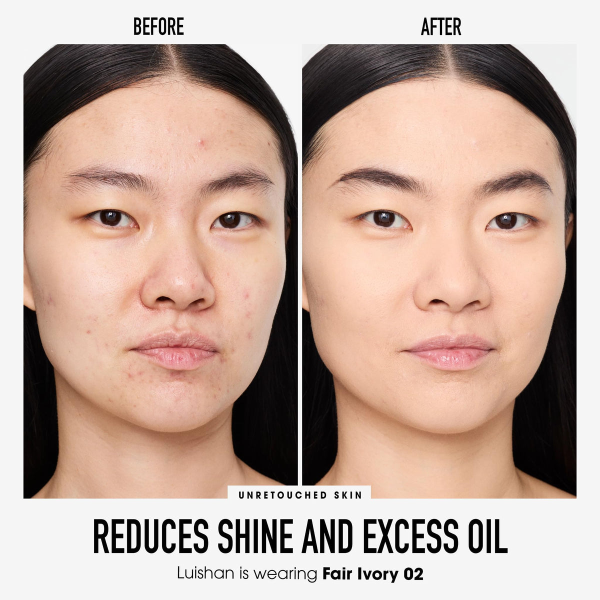 bareMinerals open jar showing loose powder texture benefit: silky, blendable finish