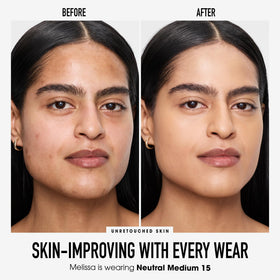 bareMinerals open jar showing finely milled loose powder texture and smooth finish