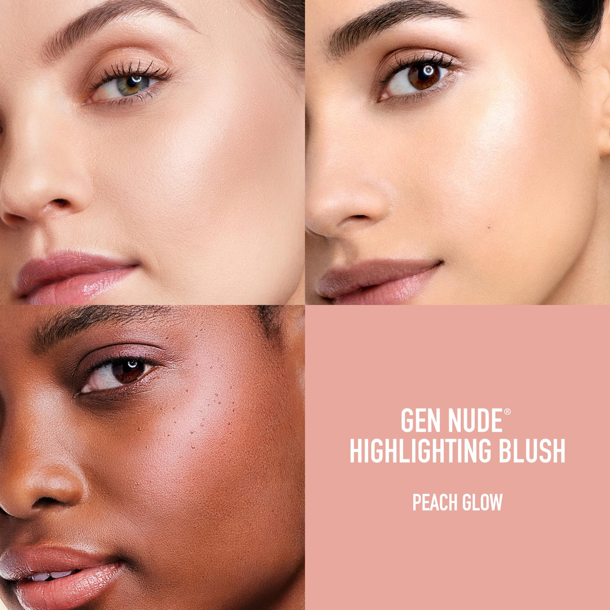 bareMinerals applied on cheeks demonstrating natural lift and soft radiance