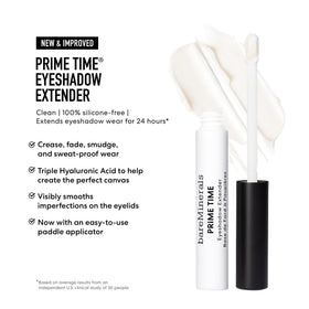 bareMinerals primer beside a coin for size comparison and travel-friendly portability