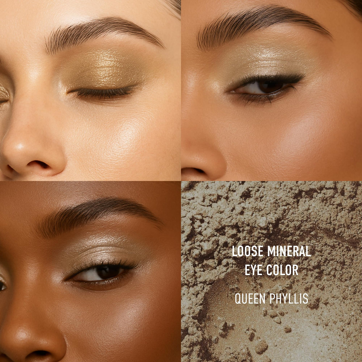 bareMinerals Queen Phyllis loose powder texture close-up demonstrating soft blendability