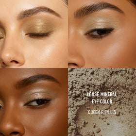bareMinerals Queen Phyllis loose powder texture close-up demonstrating soft blendability