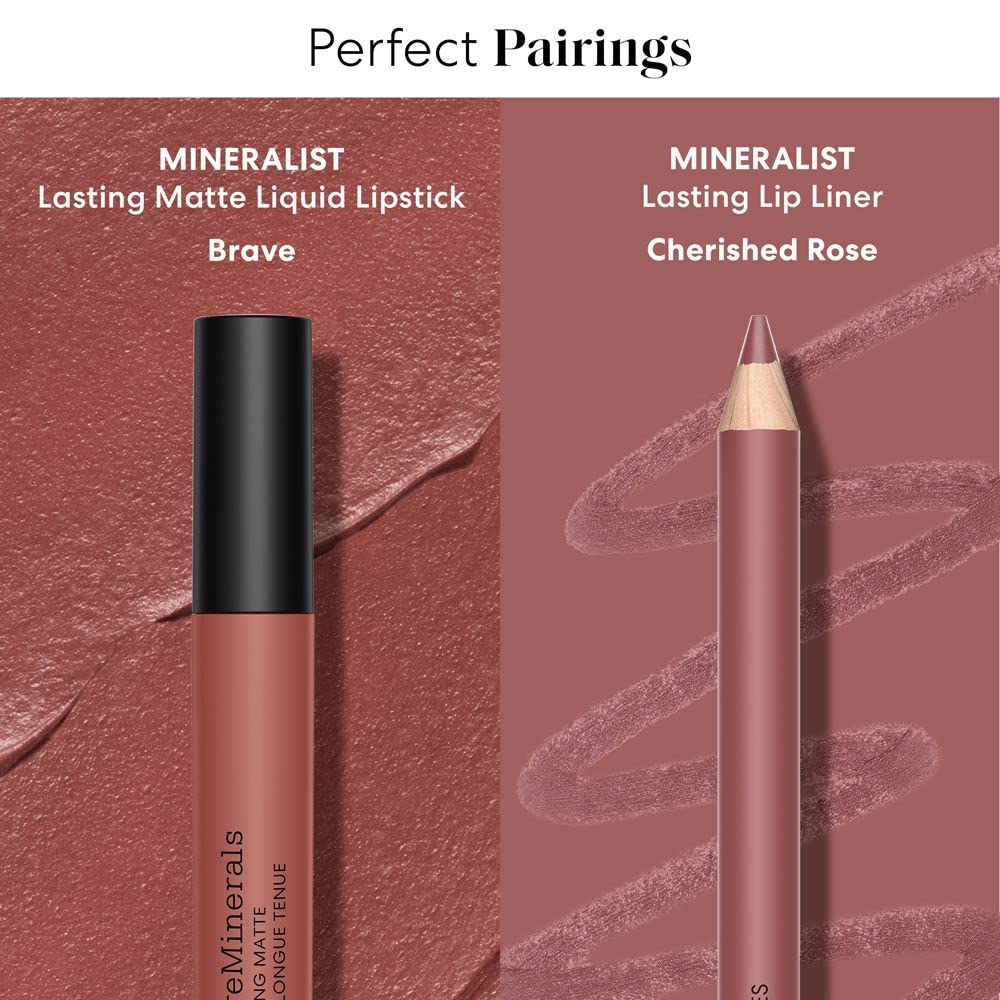 bareMinerals reclaimed wood casing detail emphasizing sustainable packaging benefits