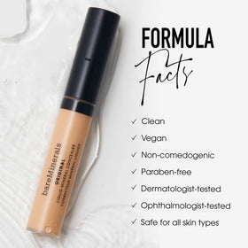 bareMinerals bottle next to everyday items to show travel-friendly size and portability
