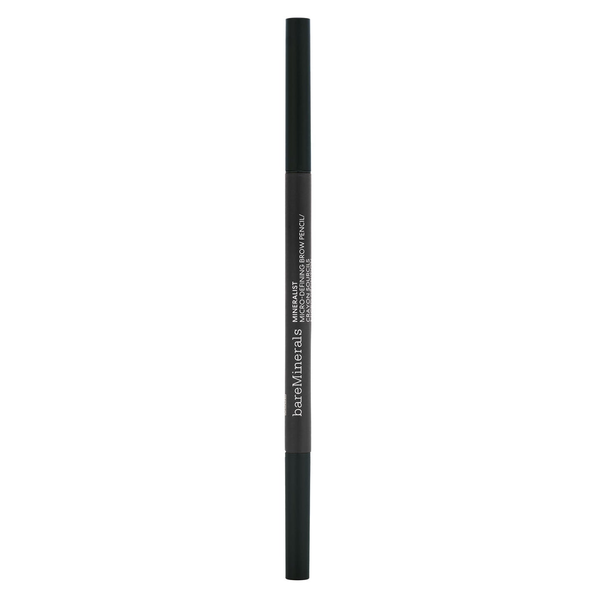 bareMinerals pencil next to coin showing compact size and travel-friendly benefit
