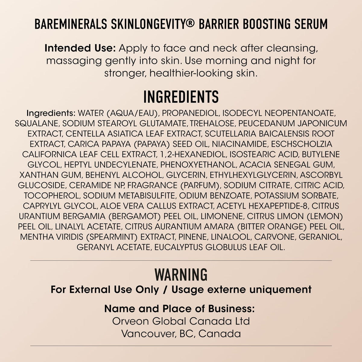 bareMinerals serum dropper and texture in hand highlighting hydrating benefit