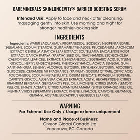 bareMinerals serum dropper and texture in hand highlighting hydrating benefit