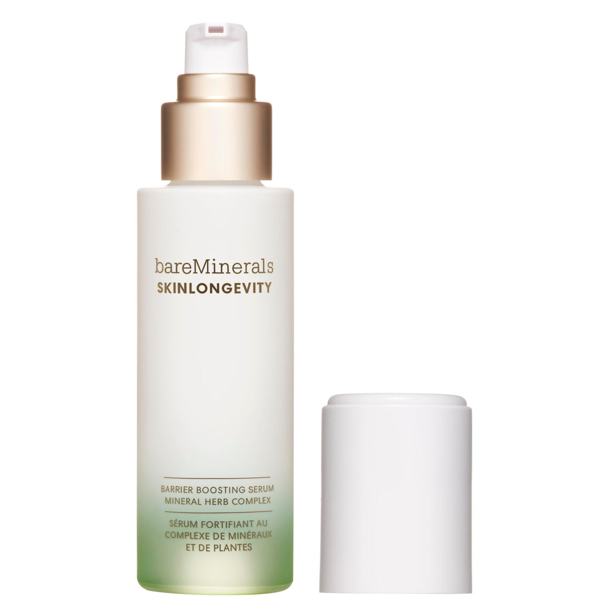 bareMinerals front bottle showing label and 50ml size benefits