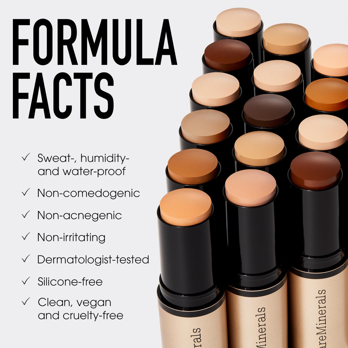 bareMinerals stick held in hand for scale to show compact size and on-the-go practicality