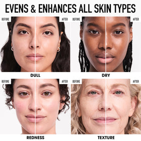 bareMinerals swatch on arm demonstrating true AE Cashew 3.5 shade