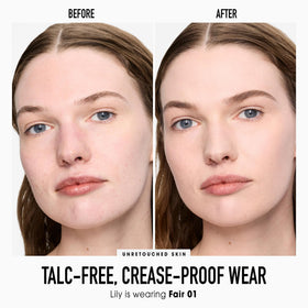 bareMinerals swatch on skin illustrating buildable coverage benefit