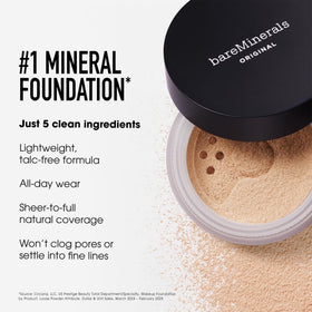 bareMinerals swatches medium beige on arm showing shade match guidance