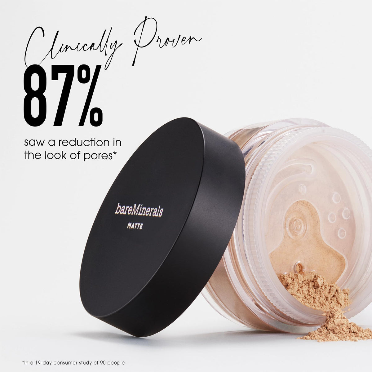 bareMinerals swatches on fair skin demonstrating neutral ivory shade match