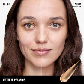 bareMinerals tube dispensing tinted moisturizer demonstrating quick, mess-free application benefit