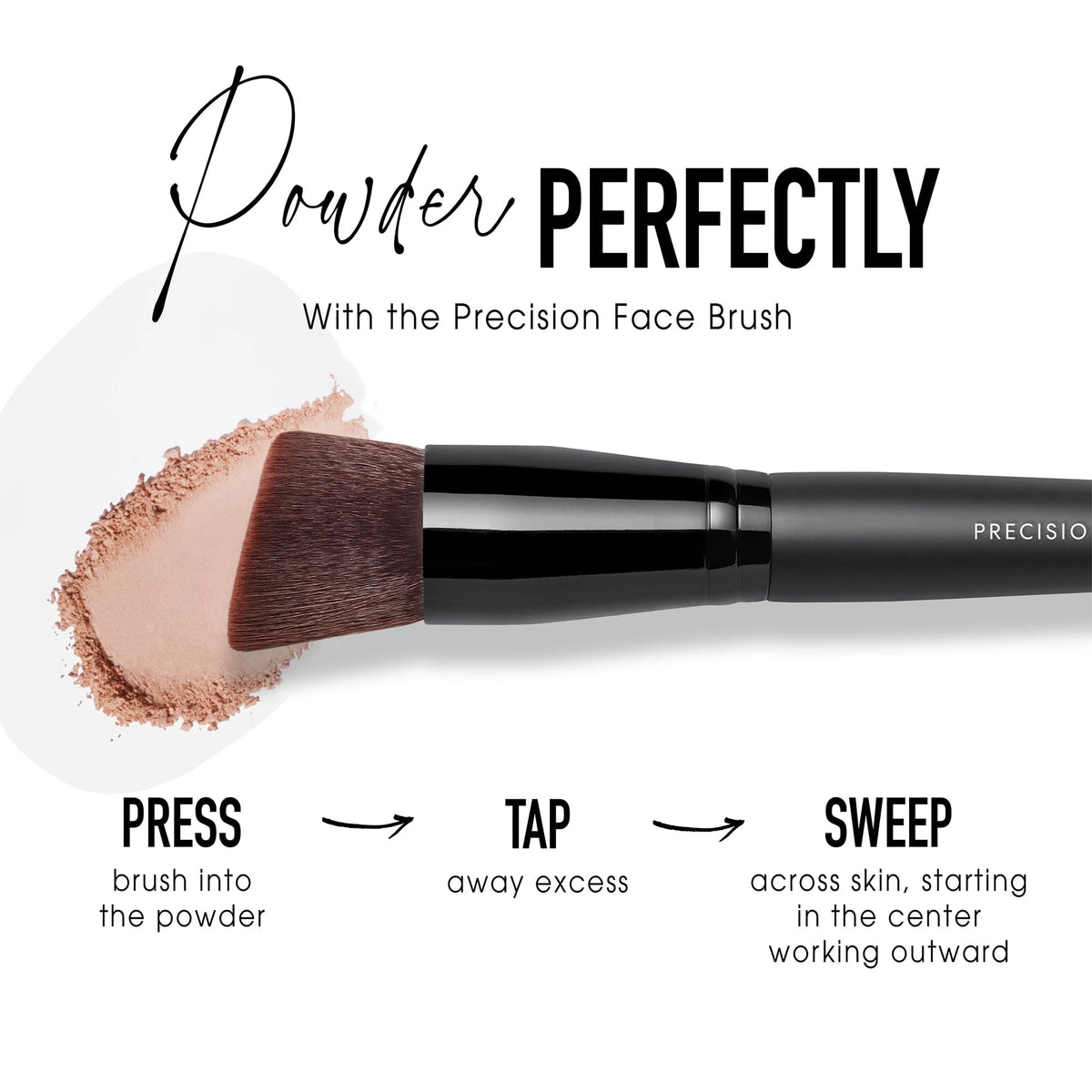 bareMinerals travel-size compact inside bag showing convenient portability